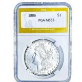 1886 Morgan Silver Dollar PGA MS65