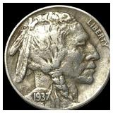 1937-D 3-Leg Buffalo Nickel NEARLY  UNCIRCULATED