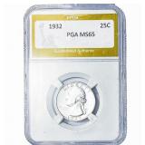 1932 Washington Silver Quarter PGA MS65