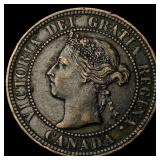 1900 Canada Bronze 1 Cent NEARLY UNCIRCULATED