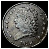 1833 Classic Head Half Cent NEARLY UNCIRCULATED