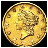 1853 Gold $1 Liberty Head Type 1 CHOICE AU