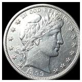 1899-S Silver Barber Half Dollar CLOSELY  UNCIRCU