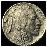 1921-S Nickel Buffalo Five Cents CLOSELY  UNCIRCU