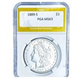 1889-S Morgan Silver Dollar PGA MS63