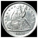 1838 Seated Liberty Half Dime CHOICE AU