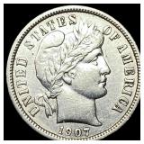 1907 Silver Barber Dime CLOSELY UNCIRCULATED