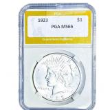 1923 Silver Peace Dollar PGA MS66