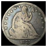 1875 Seated Liberty Half Dollar LIGHTLY  CIRCULAT