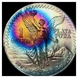 1983 Toned Mexico Silver 1 Onza Libertad  SUPERB