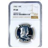 1962 Franklin Half Dollar NGC PF68