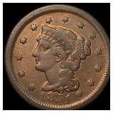 1851 Braided Hair Large Cent LIGHTLY  CIRCULATED
