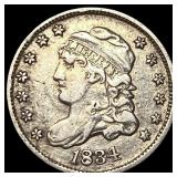 1834 Capped Bust Half Dime NEARLY  UNCIRCULATED