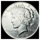 1934-D Peace Silver Dollar CHOICE AU