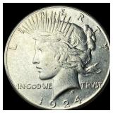 1924-S Silver Peace Dollar CLOSELY  UNCIRCULATED