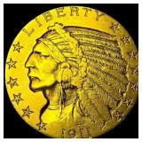 1911 Indian Head Half Eagle $5 Gold CLOSELY  UNCI