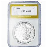 1888 Morgan Silver Dollar PGA MS66