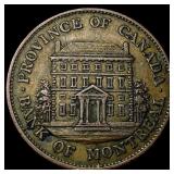 1842 Province of Canada Bank of Montreal Half Penn