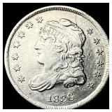 1836 Silver 5C Capped Bust Half Dime CLOSELY UNCIR