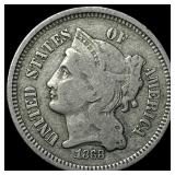 1868 Nickel Three-Cent Piece CLOSELY  UNCIRCULATE