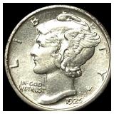 1925-S Silver Mercury Dime CHOICE AU