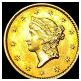 1853 Gold $1 Liberty Head Type 1 UNCIRCULATED