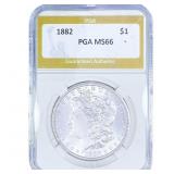 1882 Morgan Silver Dollar PGA MS66