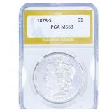 1878-S Morgan Silver Dollar PGA MS63