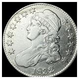 1832 Capped Bust Silver Half Dollar NEARLY UNCIRCU