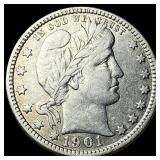 1901 Silver Barber Quarter CLOSELY UNCIRCULATED