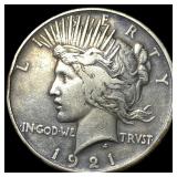 1921 Silver Peace Dollar CLOSELY UNCIRCULATED