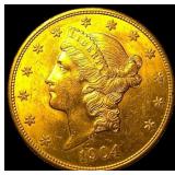 1904 Liberty Head $20 Gold Double Eagle UNCIRCULAT