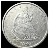 1845-O Silver Half Dollar NEARLY UNCIRCULATED