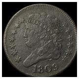 1809 Classic Head Half Cent NEARLY  UNCIRCULATED