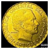 1930 Uruguay Gold 5 Pesos .2501oz AGW