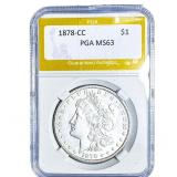 1878-CC Morgan Silver Dollar PGA MS63