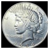 1934-S Silver Peace Dollar CLOSELY  UNCIRCULATED