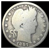 1897-O Silver Barber Quarter NICELY  CIRCULATED