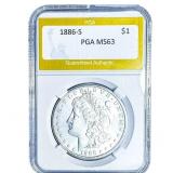 1886-S Morgan Silver Dollar PGA MS63