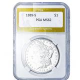 1889-S Morgan Silver Dollar PGA MS62