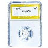 1944 Mercury Silver Dime PGA MS68