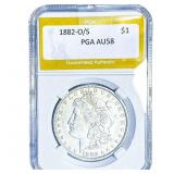1882-O/S Morgan Silver Dollar PGA AU58