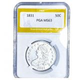 1831 Capped Bust Half Dollar PGA MS63
