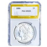 1886 Morgan Silver Dollar PGA MS65