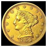 1854 Gold $2.50 Liberty Head Quarter Eagle  CLOSE