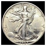1933-S Silver Walking Liberty Half Dollar  CLOSEL