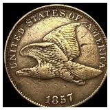 1857 Flying Eagle Cent ABOUT UNCIRCULATED