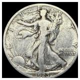 1923-S Silver Walking Liberty Half Dollar  LIGHTL