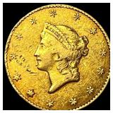 1849 Gold $1 Liberty Head Type 1 NEARLY  UNCIRCUL