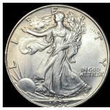 1937 Silver Walking Liberty Half Dollar  NICELY C